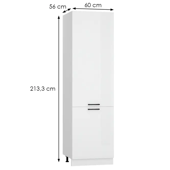 Konyhaszekrény Oscar D60lo 2133 Pl 2fr fehér fényes/fehér