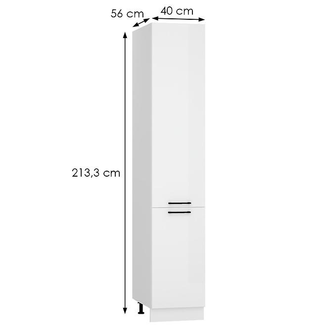Konyhaszekrény Oscar D40sł 2133 Pl 2fr fehér fényes/fehér,2