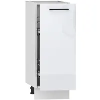 Konyhaszekrény Oscar D30 Cargo + kosár fehér fényes/fehér