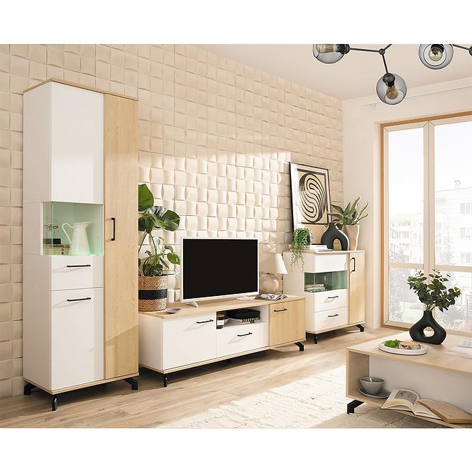 Polc Madison MD12 fehér / keksz tölgy,5