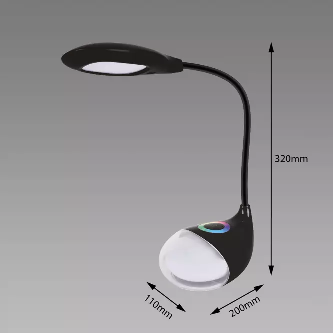 Lámpa Boa LED Black RGB 04001 LB1