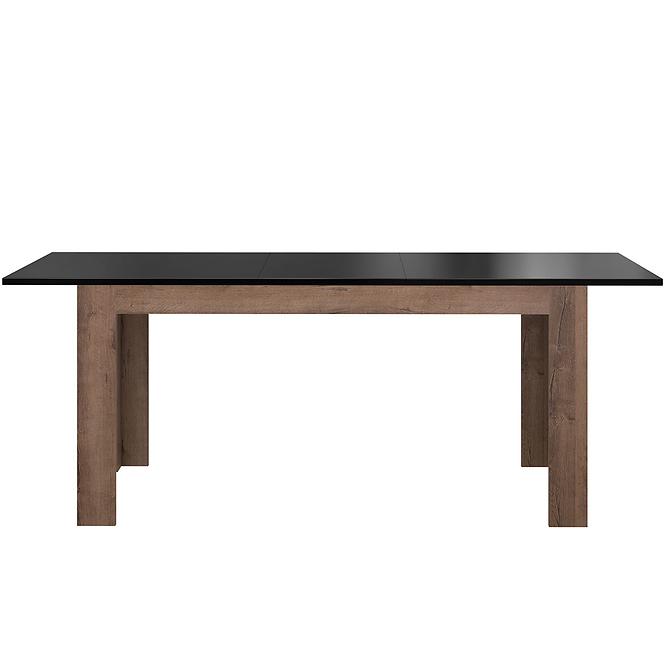 Kinyitható asztalok  Achacy 160/206x90 cm  tölgy nemes / fekete fényes
