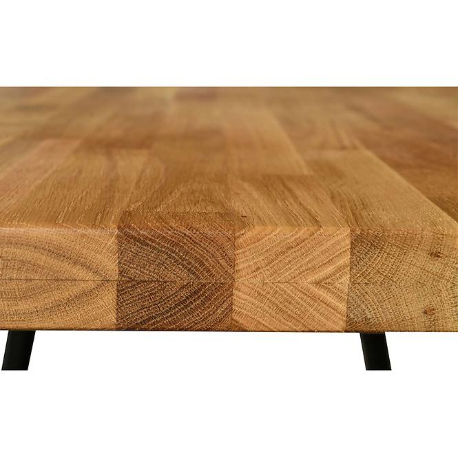 Asztal fa Ontario 180x100x77 tölgy / fekete