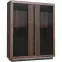 Vitrin Achacy 161,8x133  tölgy nemes / fekete fényes