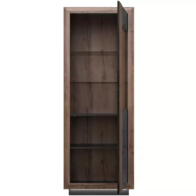 Vitrin Achacy 197x73,3  tölgy nemes / fekete fényes