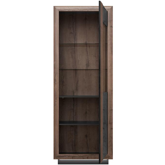 Vitrin Achacy 197x73,3  tölgy nemes / fekete fényes