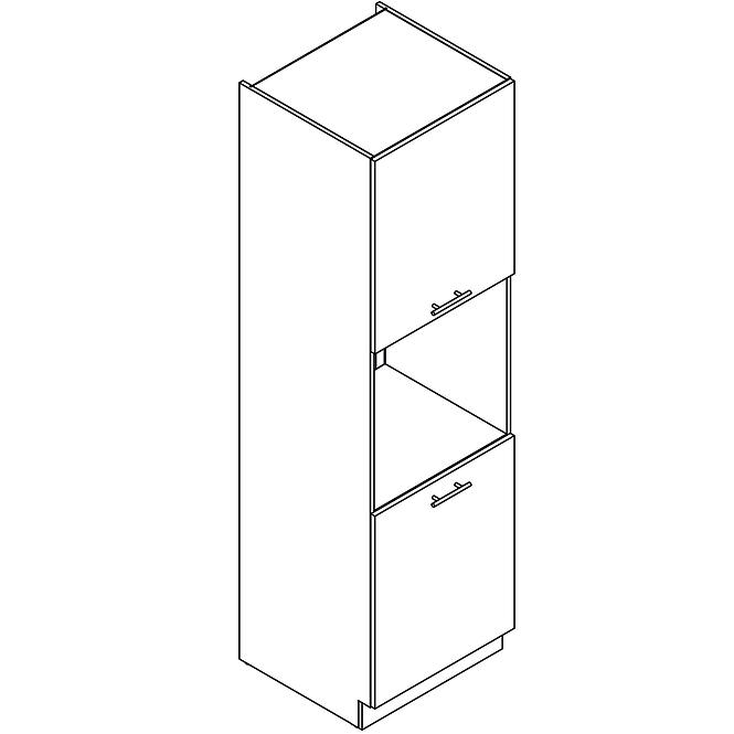 Konyhaszekrény Denis d60pk 2133 pl fehér szatén mat/fehér,2