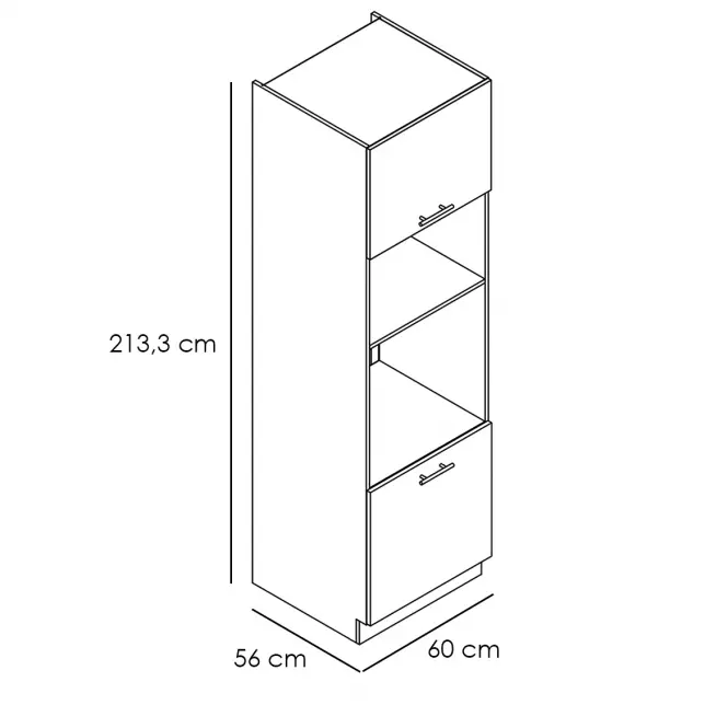 Konyhaszekrény Denis d60pk mv 2133 pl fehér szatén mat