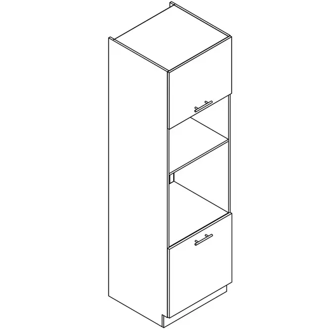 Konyhaszekrény Denis d60pk mv 2133 pl fekete mat/fehér