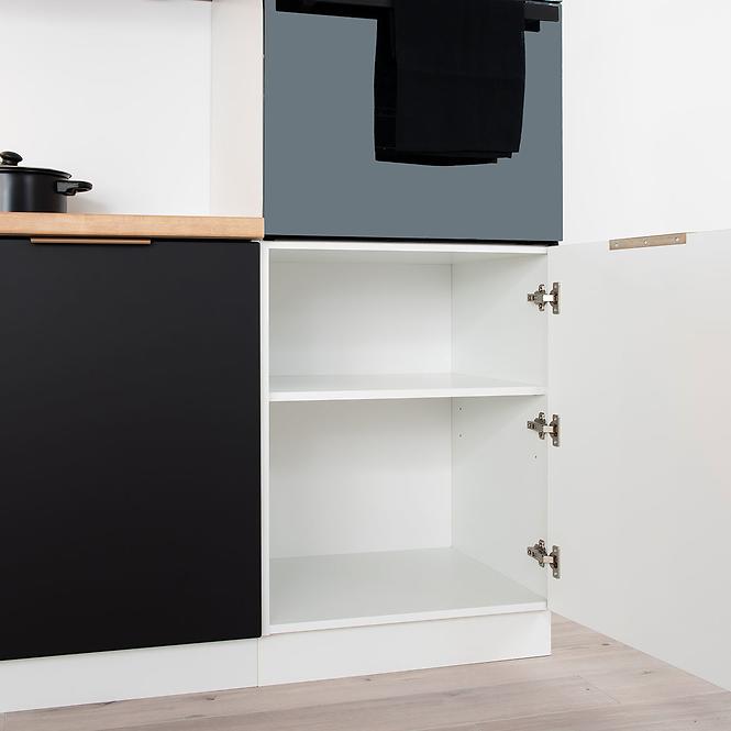 Konyhaszekrény Denis d60pk mv 2133 pl fekete mat/fehér,4