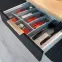Konyhaszekrény Denis w40 pl fekete mat/fehér,7