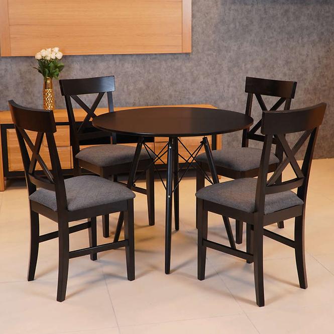 Asztal Oslo 80CM fekete,4