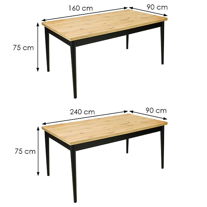 Asztal Sami ST-25 160X90+2X40