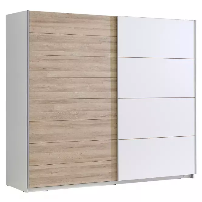 Szekrény Java 200 tölgy bianco/fehér