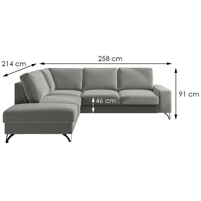 Sarokgarnitúra szett Santi Mini Matt Velvet 85 L