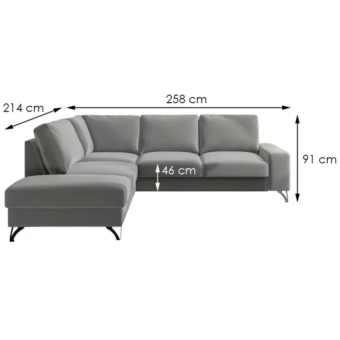 Sarokgarnitúra szett Santi Mini Matt Velvet 85 L,2