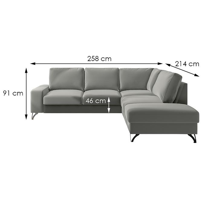 Sarokgarnitúra szett Santi Mini Matt Velvet 85 P