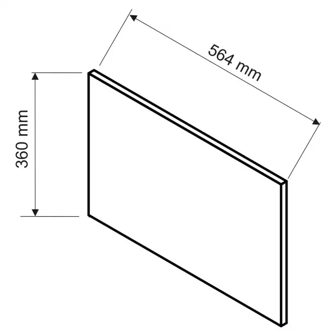 Oldalsó panel Irma 360x564 Világos szürke Mat