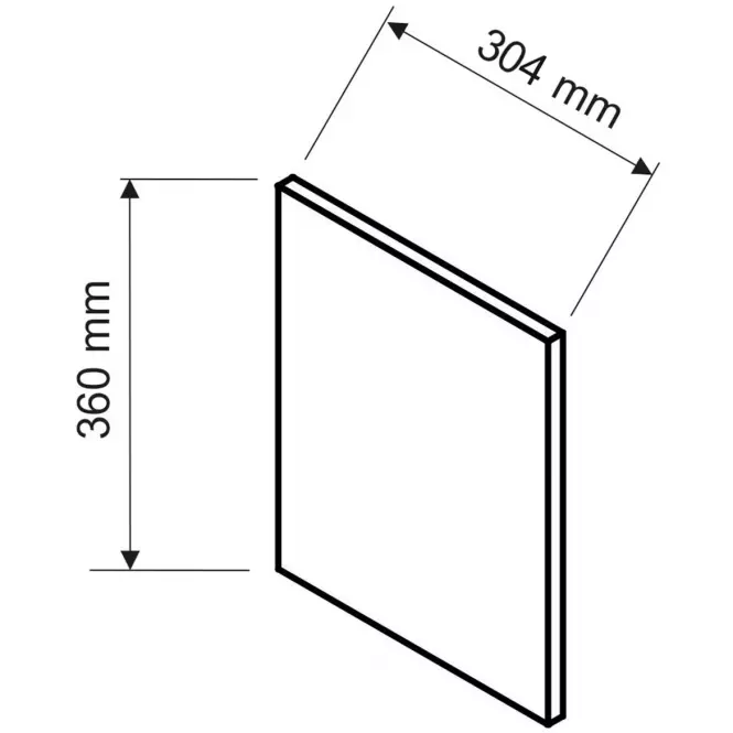 Oldalsó panel Irma 360x304 zöld Mat