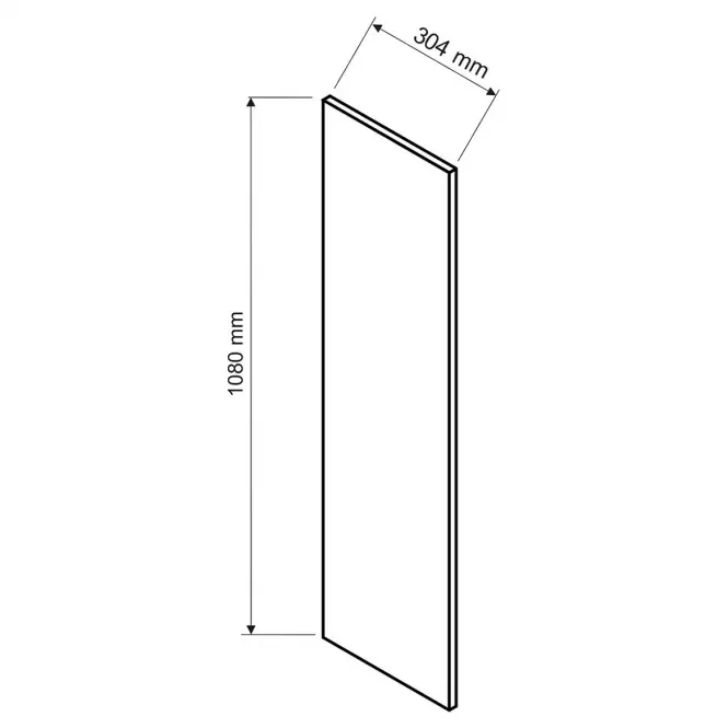 Oldalsó panel Irma 1080x304 zöld Mat