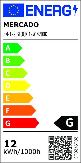 LED panel blokk 12W 4200K négyzet fekete