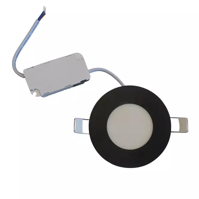 CIRCLE 9W 4200K kerek LED panel fekete,3