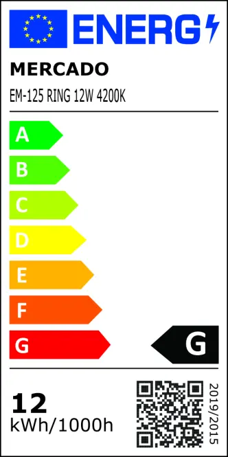 LED gyűrűs panel 12W 4200K kerek króm,5