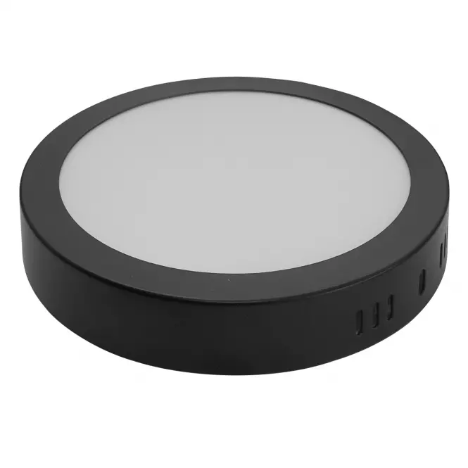 LED gyűrűs panel 6W 4200K kerek fekete,2