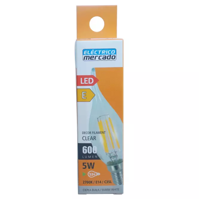 IZZÓ FL C35L 5W / 600LM E14 230V 2700K TISZTA,3