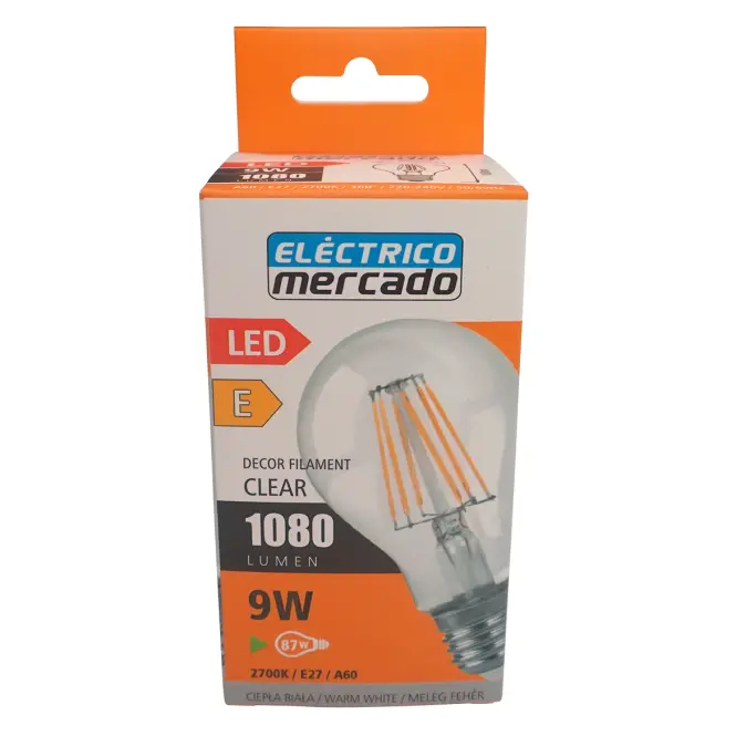 IZZÓ FL A60 9W/1100LM E27 230V 2700K CLEAR,3