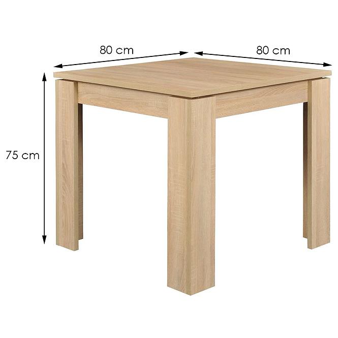 Dohányzóasztal  Inter 80x80x75 natúr 618506