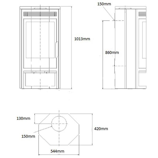 Kandallókályha Baltik6 6,5kW