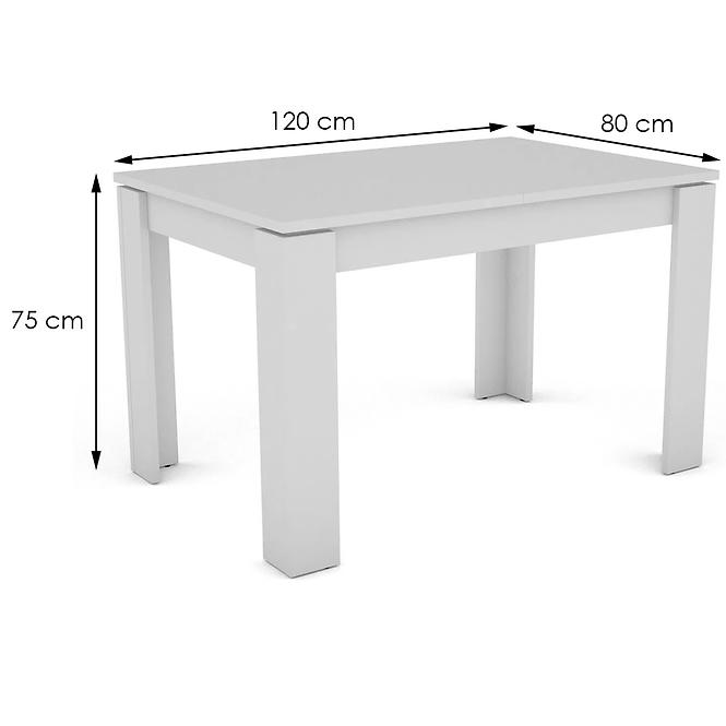 Kinyitható asztalok  Inter 120/160x80cm fehér 618509,2