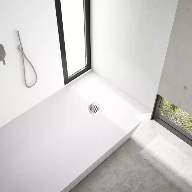 Zuhanytálca New Horizons White Stone 100x100x12 3.3302/B/ST-M2