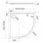 Zuhanytálca Caspar New Cement Stone 80x80x4,5 R55 3.2333/CT/ST,2