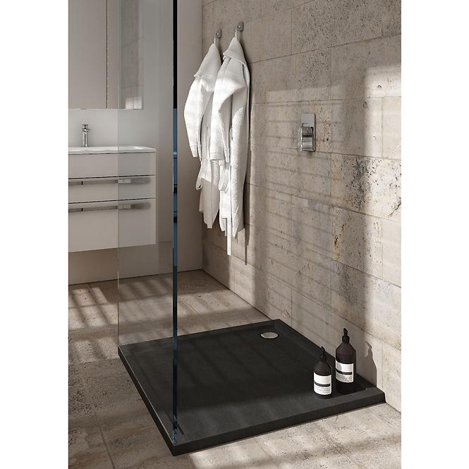 Zuhanytálca Caspar New Black Stone 80x80x4,5 3.2330/C/St