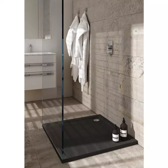 Zuhanytálca Caspar New Black Stone 90x90x4,5 3.2331/C/St
