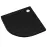 Zuhanytálca Caspar New Black Stone 80x80x4,5 R55 3.2333/C/St