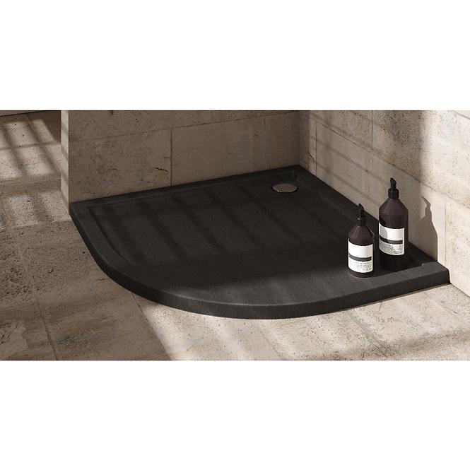 Zuhanytálca Caspar New Black Stone 90x90x4,5 R55 3.2334/C/St