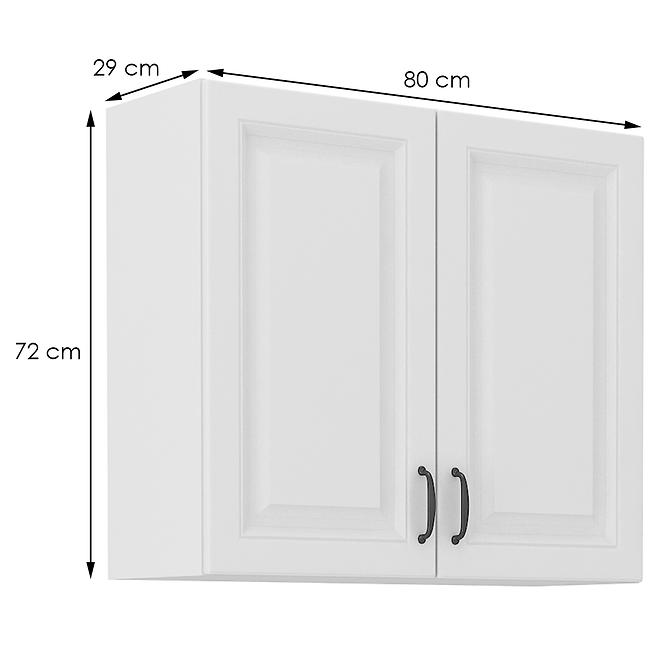 Konyhaszekrény STILO fehér mat/fehér 80g-72 2f