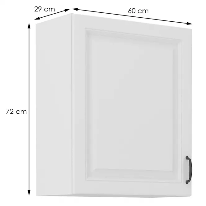 Konyhaszekrény STILO fehér mat/fehér 60g-72 1f,2
