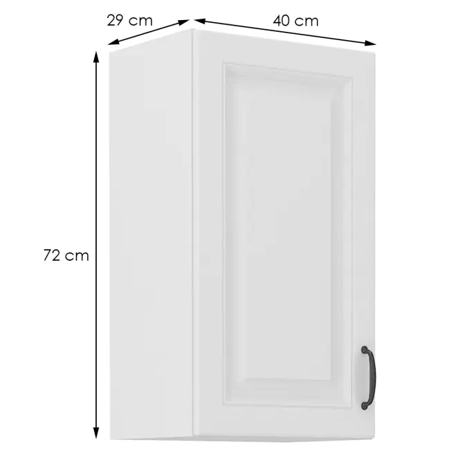 Konyhaszekrény STILO fehér mat/fehér 40g-72 1f,2