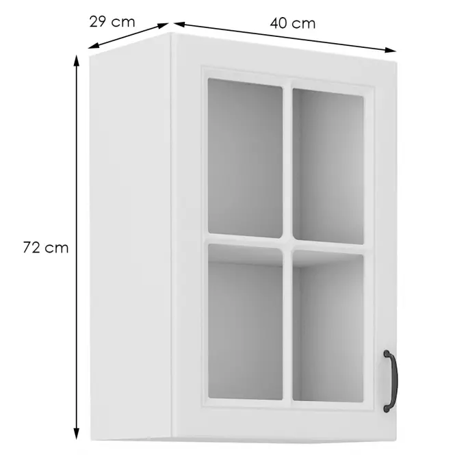 Konyhaszekrény STILO fehér mat/fehér 40gs-72 1f,2