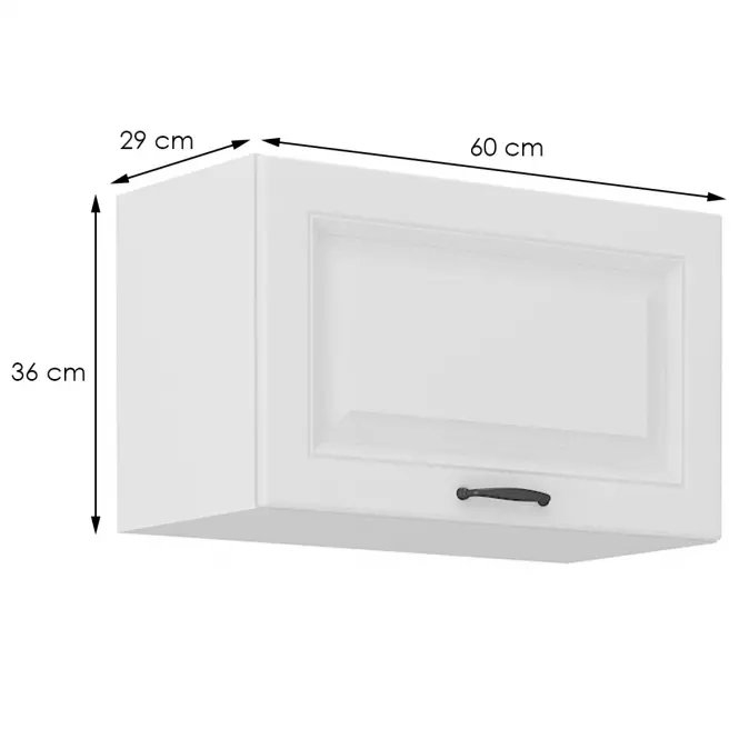 Konyhaszekrény STILO fehér mat/fehér 60gu-36 1f,2