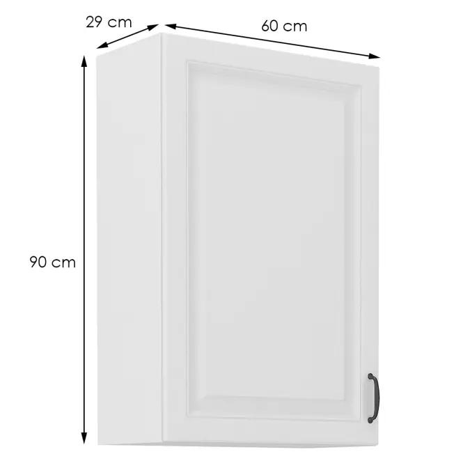 Konyhaszekrény STILO fehér mat/fehér 60g-90 1f,2