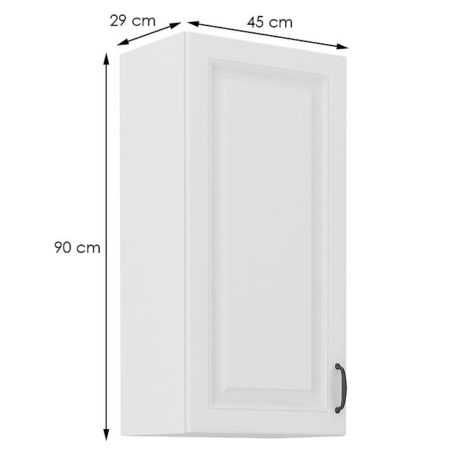 Konyhaszekrény STILO fehér mat/fehér 45g-90 1f