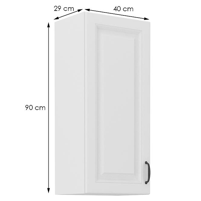 Konyhaszekrény STILO fehér mat/fehér 40g-90 1f