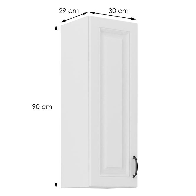 Konyhaszekrény STILO fehér mat/fehér 30g-90 1f,2