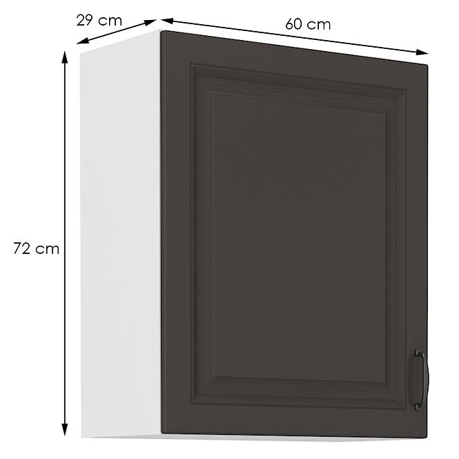 Konyhaszekrény STILO grafit mat/fehér 60g-72 1f