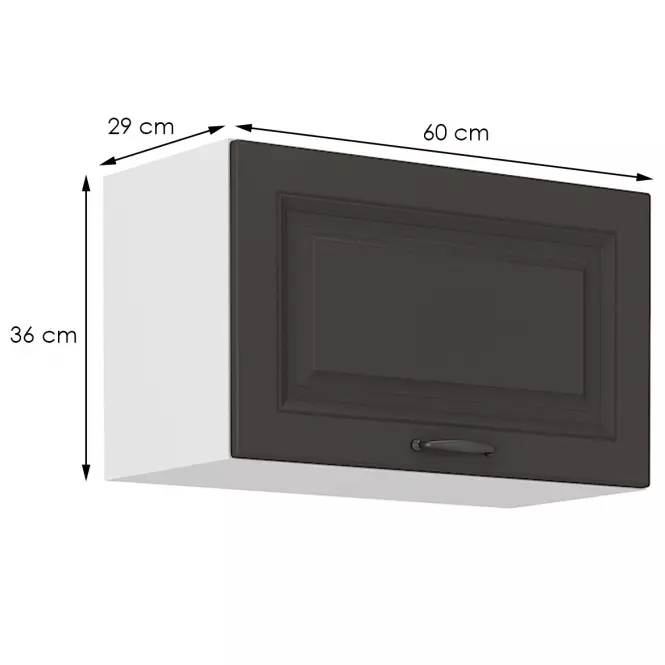 Konyhaszekrény STILO grafit mat/fehér 60gu-36 1f